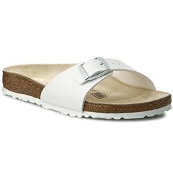 Birkenstock Madrid 004073  בירקנשטוק עור לבן